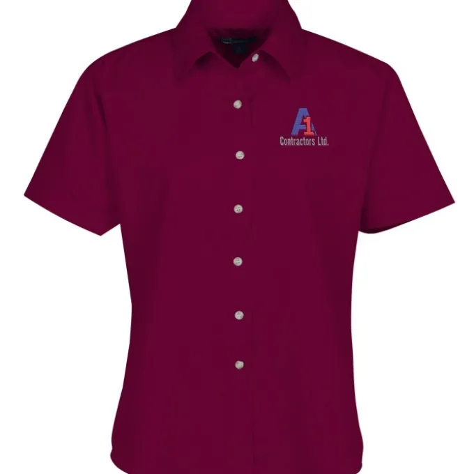 Blue Generation SS Stain-Resistant Twill Shirt - Ladies'