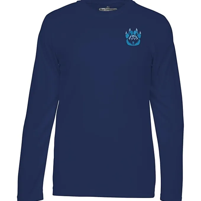 BLU-X-DRI Stain Release Performance LS T-Shirt - Men's - Embroidered
