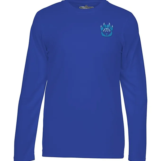 BLU-X-DRI Stain Release Performance LS T-Shirt - Men's - Embroidered