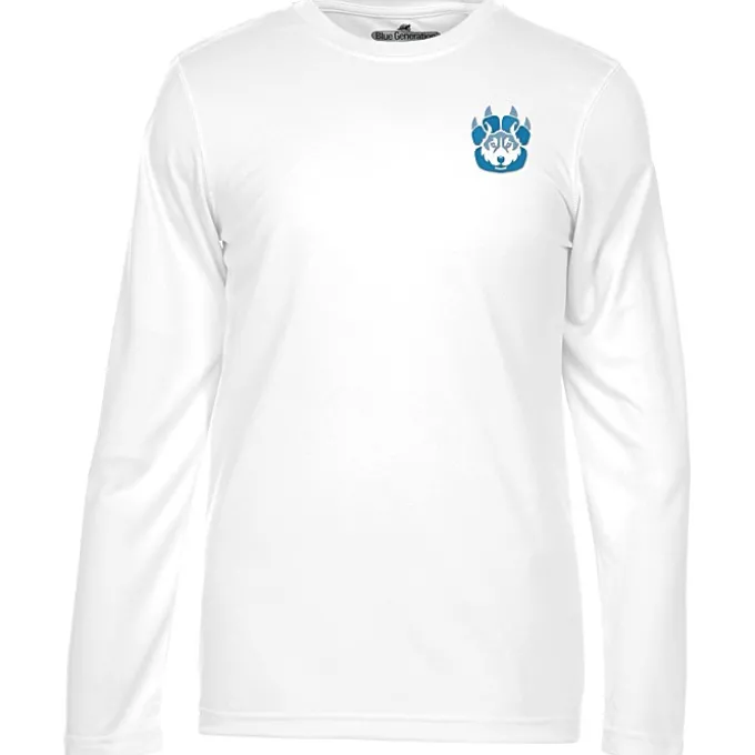 BLU-X-DRI Stain Release Performance LS T-Shirt - Men's - Embroidered