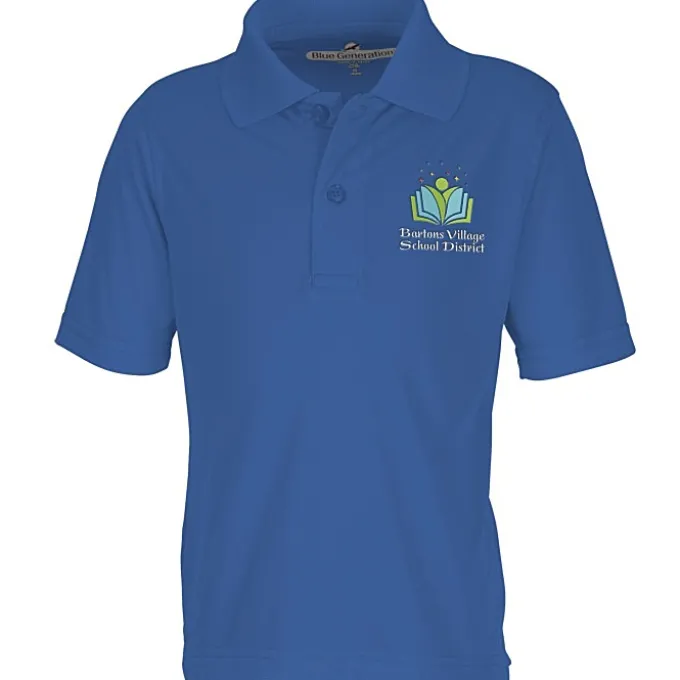 BLU-X-DRI Stain Release Performance Polo - Youth