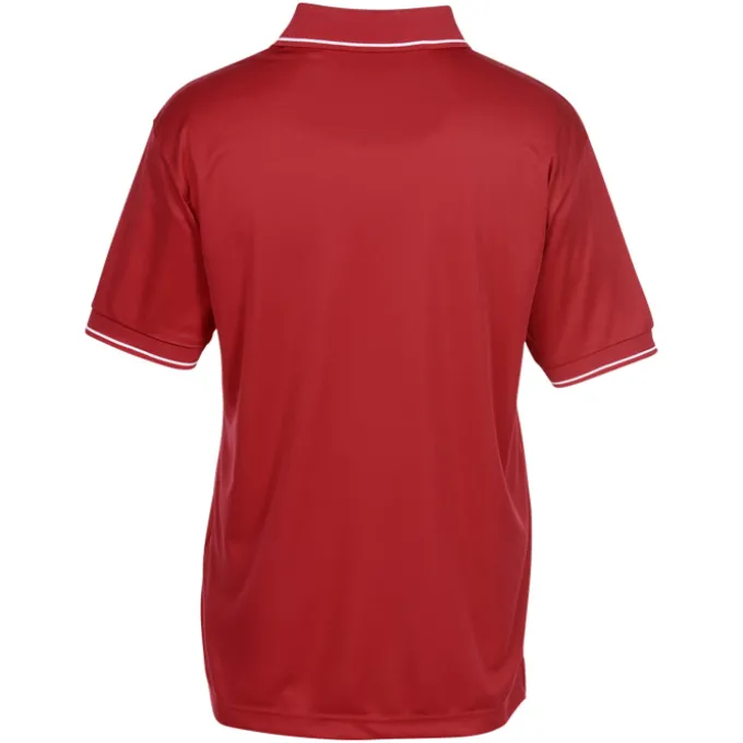 BLU-X-DRI Stain Release Performance Tipped Polo - Men's