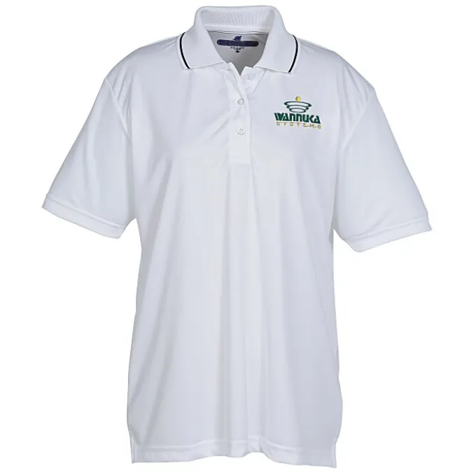 BLU-X-DRI Stain Release Performance Tipped Polo - Ladies'