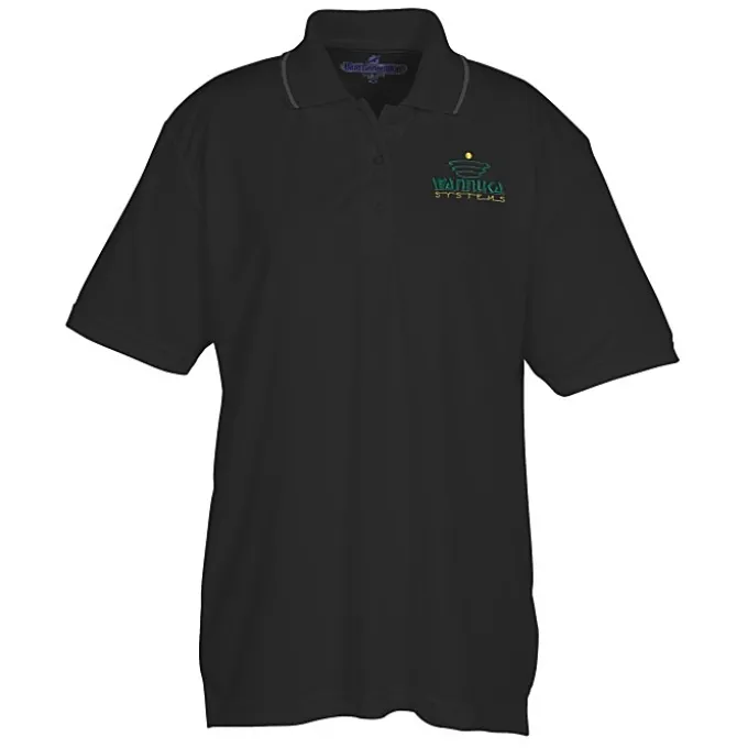 BLU-X-DRI Stain Release Performance Tipped Polo - Ladies'