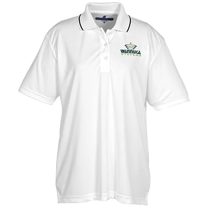 BLU-X-DRI Stain Release Performance Tipped Polo - Ladies'