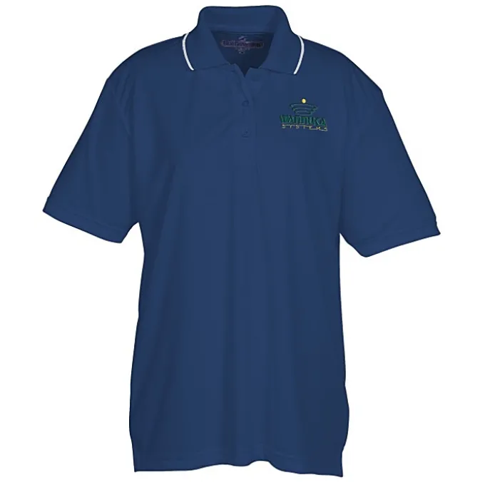 BLU-X-DRI Stain Release Performance Tipped Polo - Ladies'