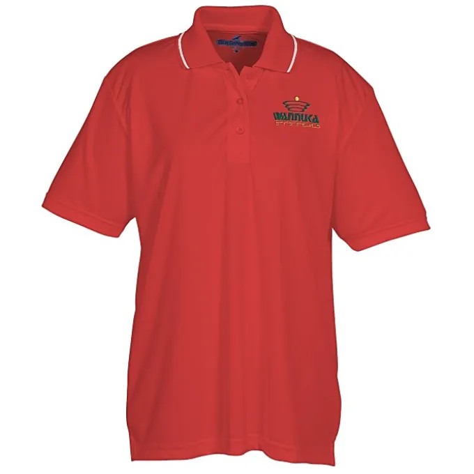 BLU-X-DRI Stain Release Performance Tipped Polo - Ladies'