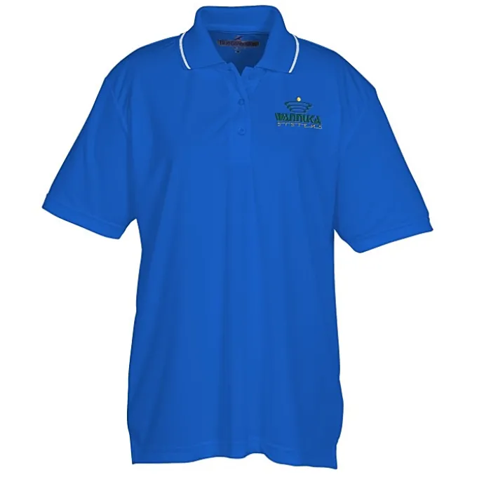 BLU-X-DRI Stain Release Performance Tipped Polo - Ladies'