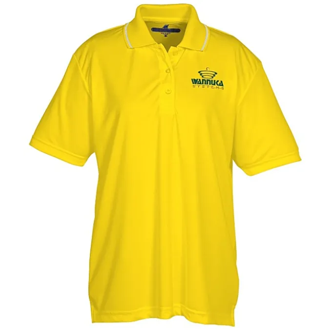 BLU-X-DRI Stain Release Performance Tipped Polo - Ladies'
