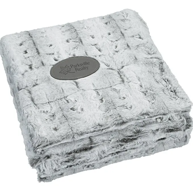 Bordeaux Faux Fur Throw Blanket - 24 hr