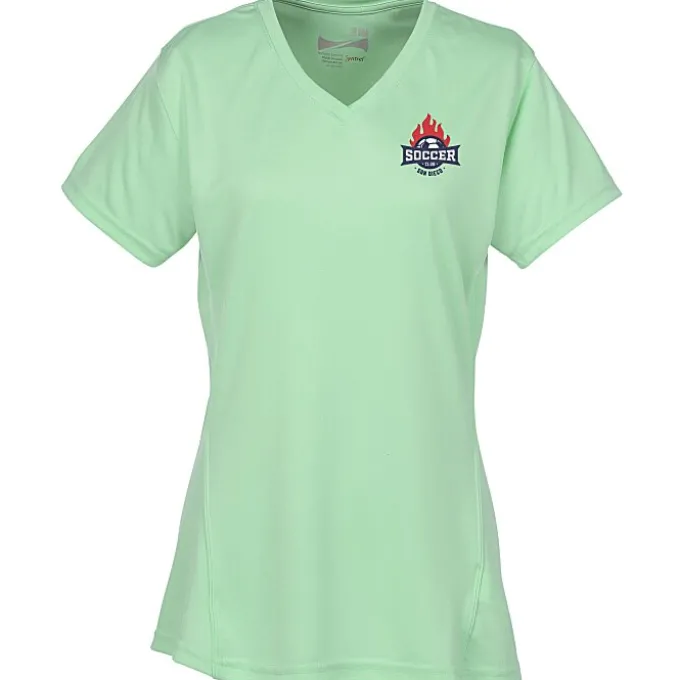 Boston V-Neck Training Tech Tee- Ladies' - Embroidered