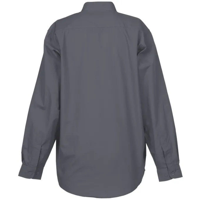 Broadcloth Banded Collar Shirt - Ladies'