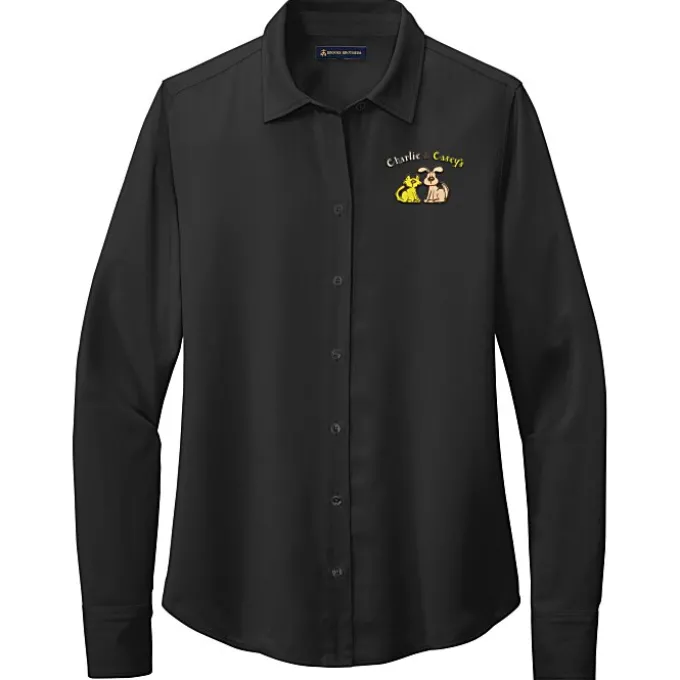 Brooks Brothers Full Button Satin Blouse