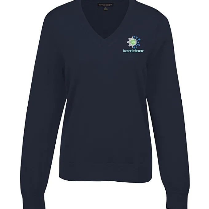 Brooks Brothers Washable Merino V-Neck Sweater - Ladies'