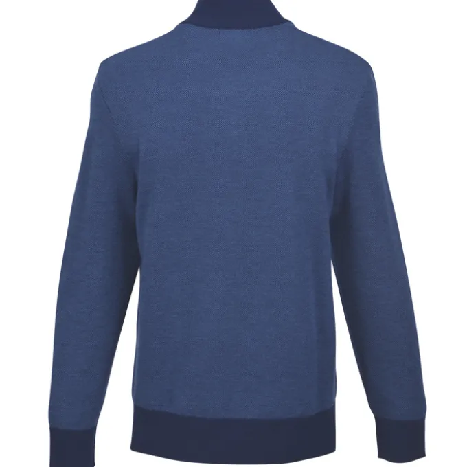 Brooks Brothers Washable Merino Birdseye 1/4-Zip Sweater