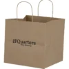 Brown Kraft Wide Gusset Paper Bag - 10 inches x 10-1/4 inches