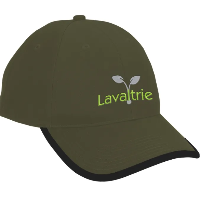 Brushed Cotton Twill Cap with Peak Trim