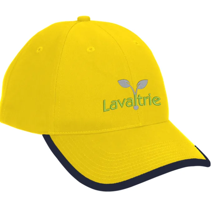 Brushed Cotton Twill Cap with Peak Trim