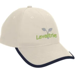 Brushed Cotton Twill Cap with Peak Trim