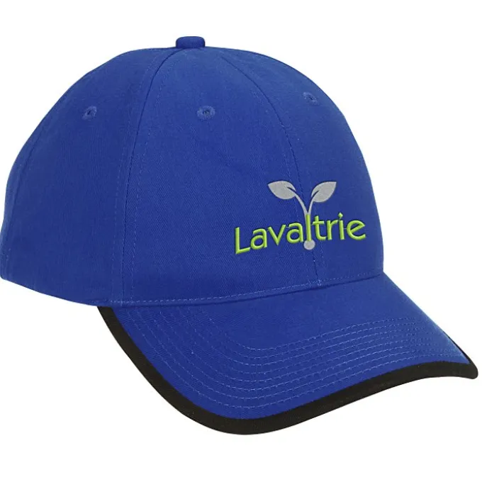 Brushed Cotton Twill Cap with Peak Trim