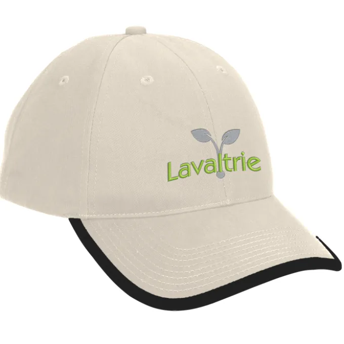 Brushed Cotton Twill Cap with Peak Trim