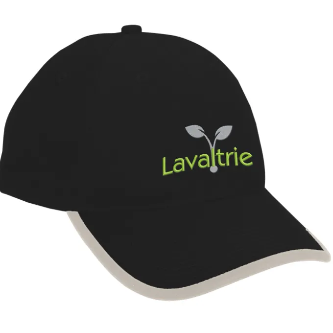Brushed Cotton Twill Cap with Peak Trim