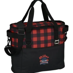 Buffalo Plaid Cooler Bag - Embroidered