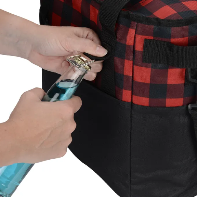 Buffalo Plaid Cooler Bag - Embroidered