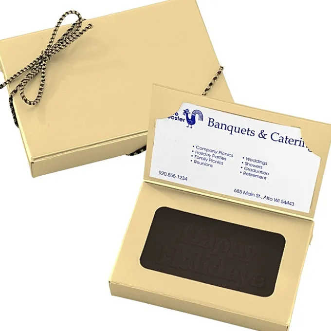 Business Card Chocolate Treat - Happy Holidays