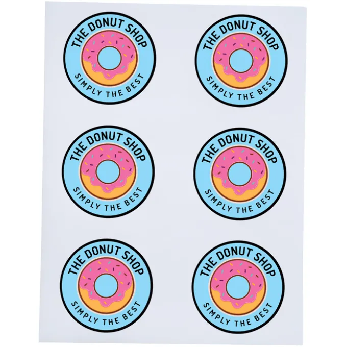 Button Sheeted Stickers - Circle - 3 inches