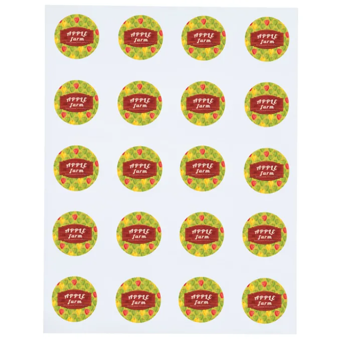 Button Sheeted Stickers - Circle - 1-1/2 inches