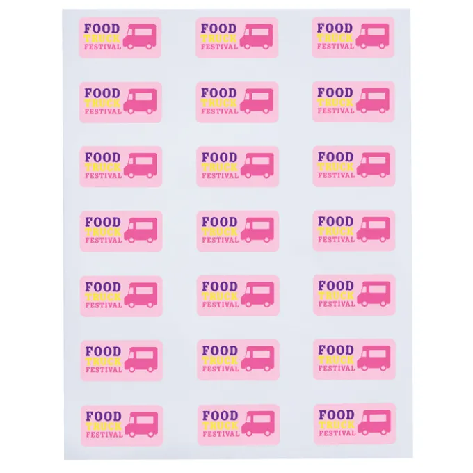 Button Sheeted Stickers - Rectangle - 1 inch x 2 inches