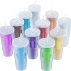 Bux Tumbler with Straw - 24 oz. - Metallic