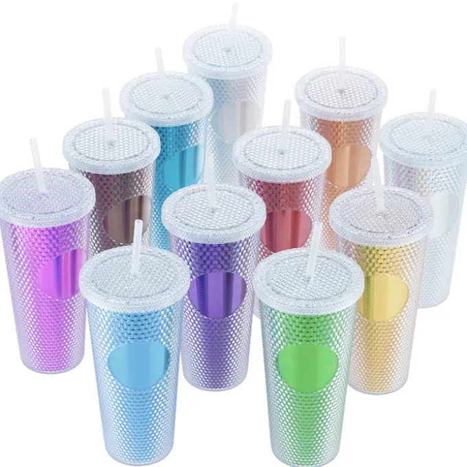 Bux Tumbler with Straw - 24 oz. - Metallic