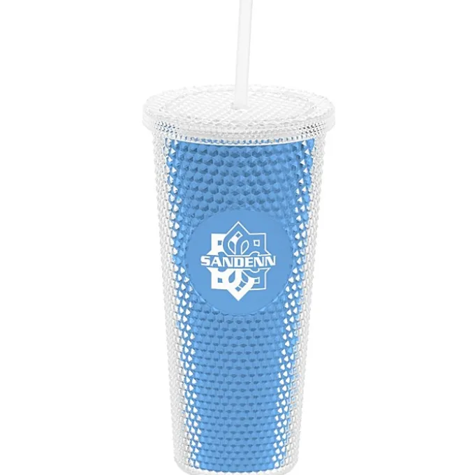 Bux Tumbler with Straw - 24 oz. - Metallic
