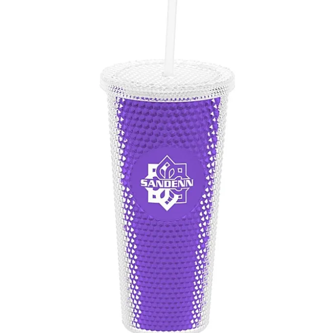 Bux Tumbler with Straw - 24 oz. - Metallic
