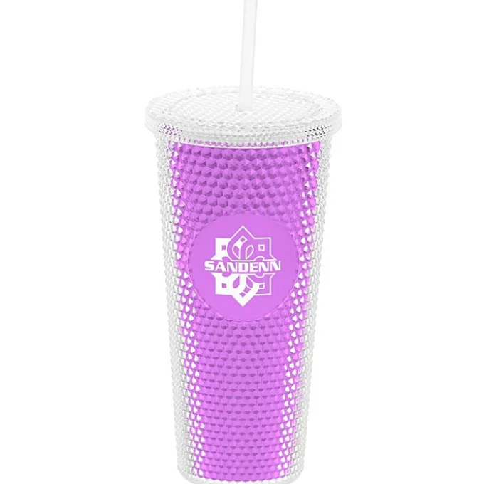 Bux Tumbler with Straw - 24 oz. - Metallic