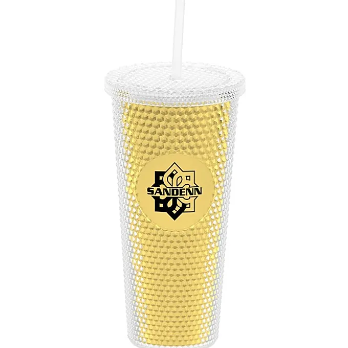 Bux Tumbler with Straw - 24 oz. - Metallic