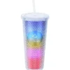 Bux Tumbler with Straw - 24 oz. - Metallic - Rainbow