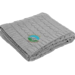 Cable Knit Chenille Blanket