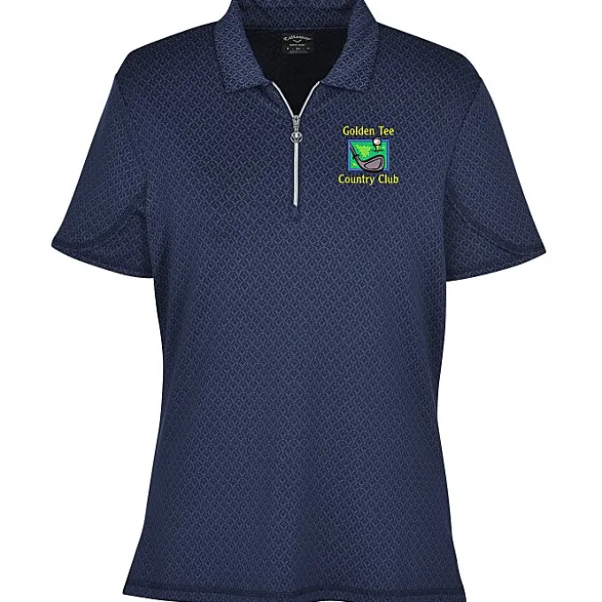 Callaway All-Over Stitched Chev Polo - Ladies'