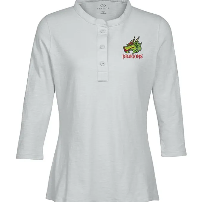 Cambridge 3/4 Sleeve Henley - Ladies'