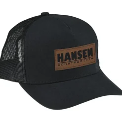 Canvas Five Panel Trucker Cap - Laser Engraved Patch