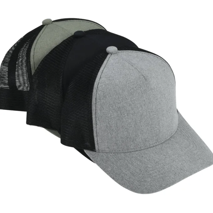 Canvas Five Panel Trucker Cap - Laser Engraved Patch