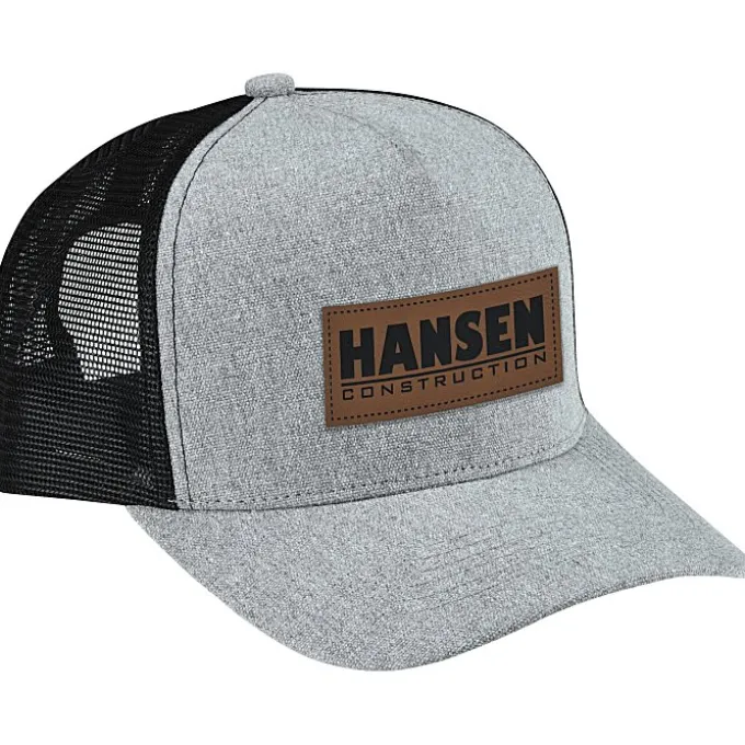 Canvas Five Panel Trucker Cap - Laser Engraved Patch