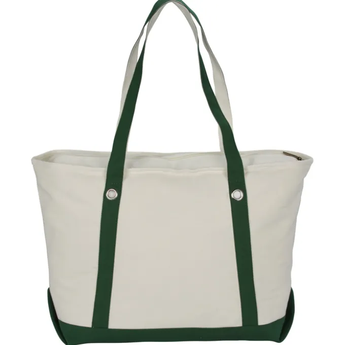 Canvas 12-oz Sailing Zip Top Tote - 14 inches x 23 inches