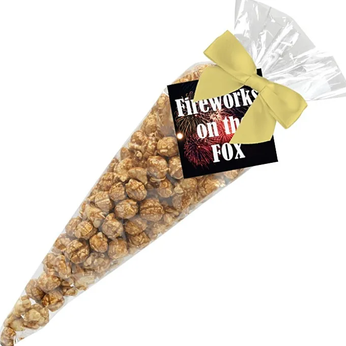Caramel Popcorn Cone Bags - Large