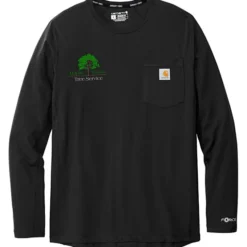 Carhartt Force Long Sleeve Pocket T-Shirt - Embroidered
