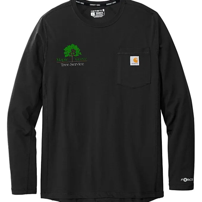 Carhartt Force Long Sleeve Pocket T-Shirt - Embroidered