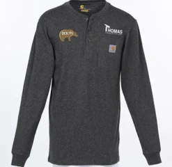 Carhartt Long Sleeve Henley Shirt - Embroidered